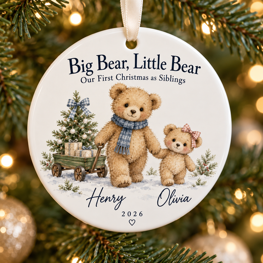 Personalized First Christmas as Siblings Ornament 2026, Big Bear Little Bear, Custom Names Keepsake, Big Brother Little Sister Gift 0878d0de-6594-42d7-b008-fe4a1d30eaba-4135b7e1-9f93-460c-aa4e-9426a23ecc29.png