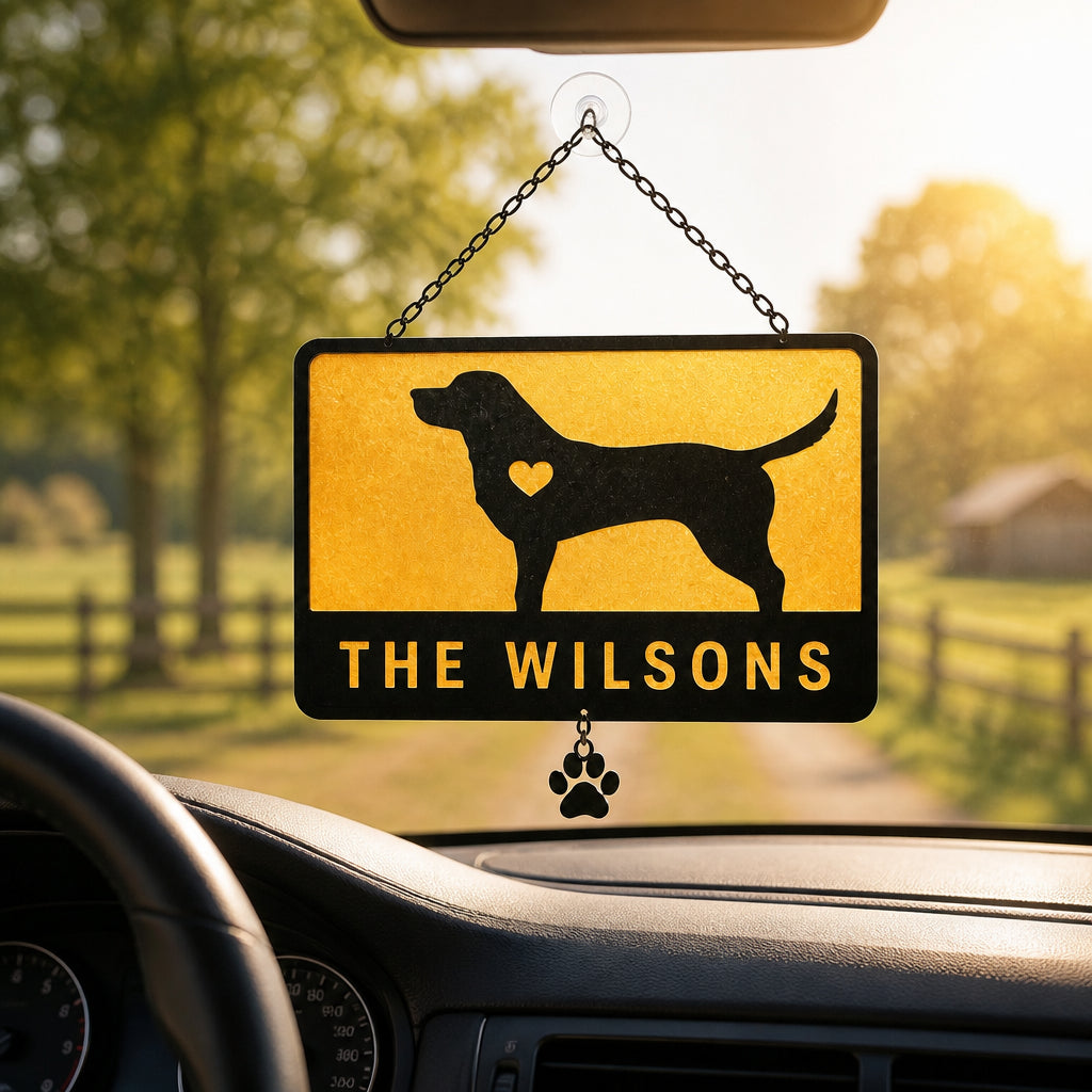 Personalized Dog Silhouette Doormat — Family Name - Personalized 1 Layered Suncatcher with Charm 087cf50c-48b0-4759-b7b8-605c71791c87.jpg