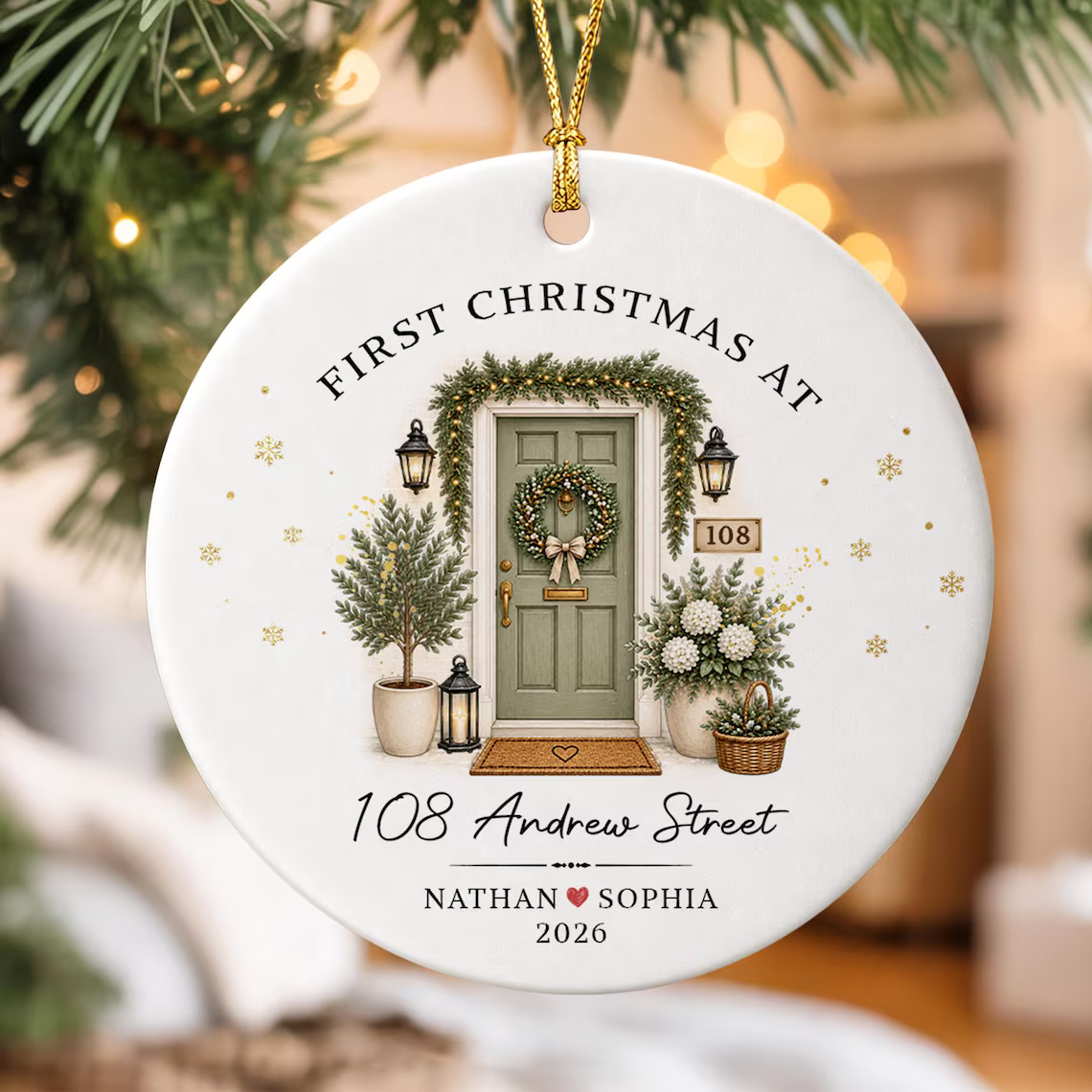 Personalized First Christmas At New Home Ornament, Winter Holiday Door Ceramic Keepsake 088b976c-6774-46fb-adce-cfdb749e3c9f-3_converted.png