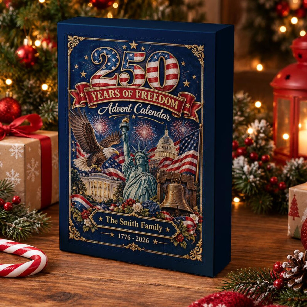 Personalized 250th Freedom Patriotic Christmas Advent Calendar, 24 Acrylic Charms America Countdown Box Gift 08961612-9c11-406c-a852-b3f73d4414d5-il_1588xN.8567815449_llss.jpg