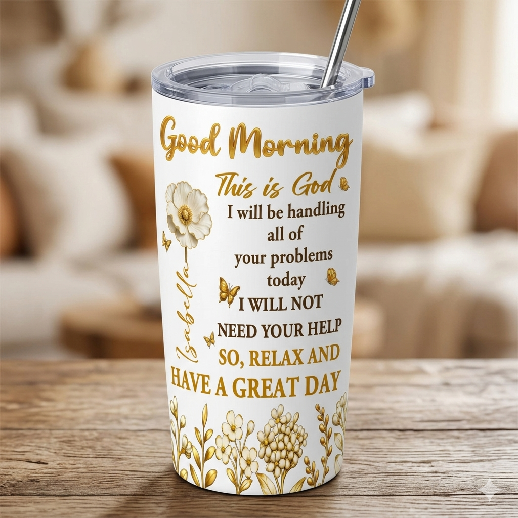 Relax And have A Great Day - Personalized Tumbler - Christian Gift