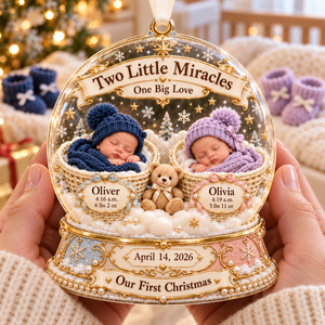 Personalized Twins’ First Christmas Ornament 2026 – Custom Names & Birth Stats, Two Little Miracles Keepsake, Gift for Twin Parents 08a20293-13eb-40c3-b2c6-7f4dcb5062a5-Twin-miracle-Christmas-keepsake-ornament-3.png