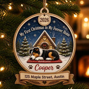 Pet Photo Snow-Globe Ornament – My First Christmas In My Forever Home - Personalized 3-Layered Wood Ornament 08a72244-1344-4b77-8f6f-49e7baece7b3.png