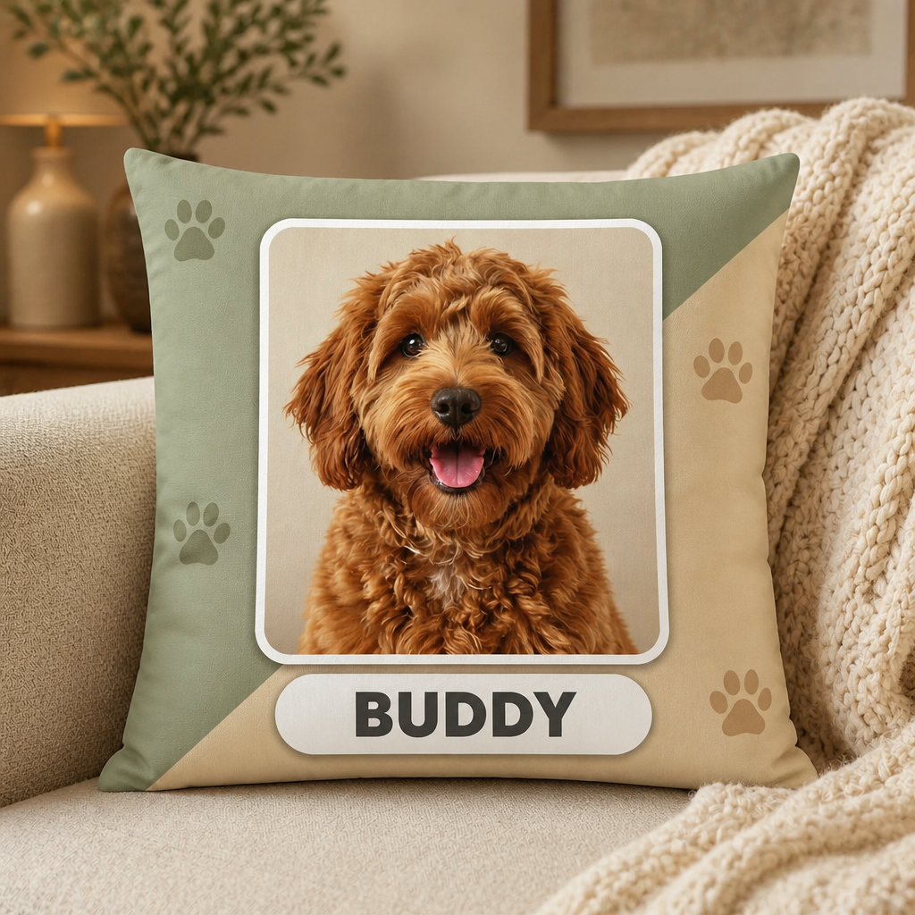 Custom Pet Portrait Pillow — Modern Color-Block Frame - Personalized Pillow 08aea8d4-1618-4446-ba42-270630a33099.png