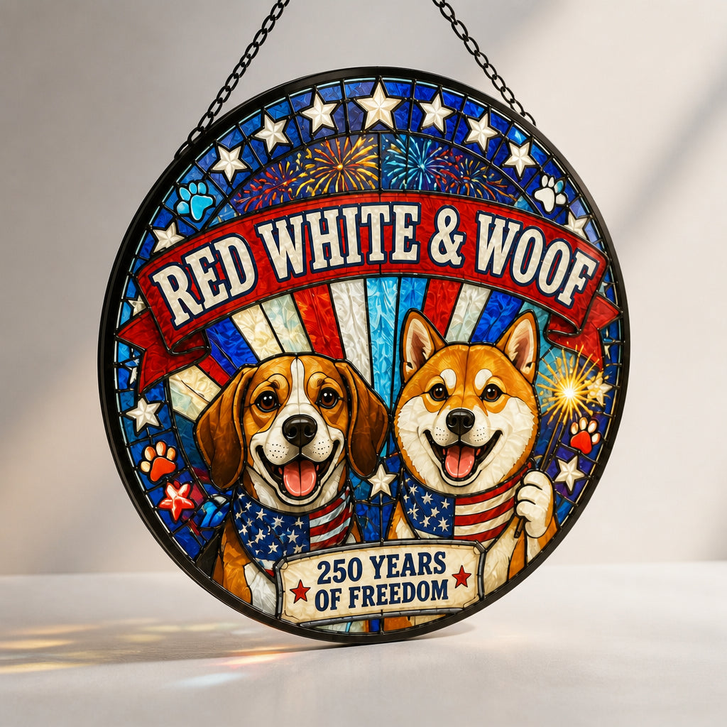 Red White & Woof — 250 Years Suncatcher - Suncatcher Stained Glass 08b121ba-7cb3-4e18-8f9c-d04a9d265172.jpg