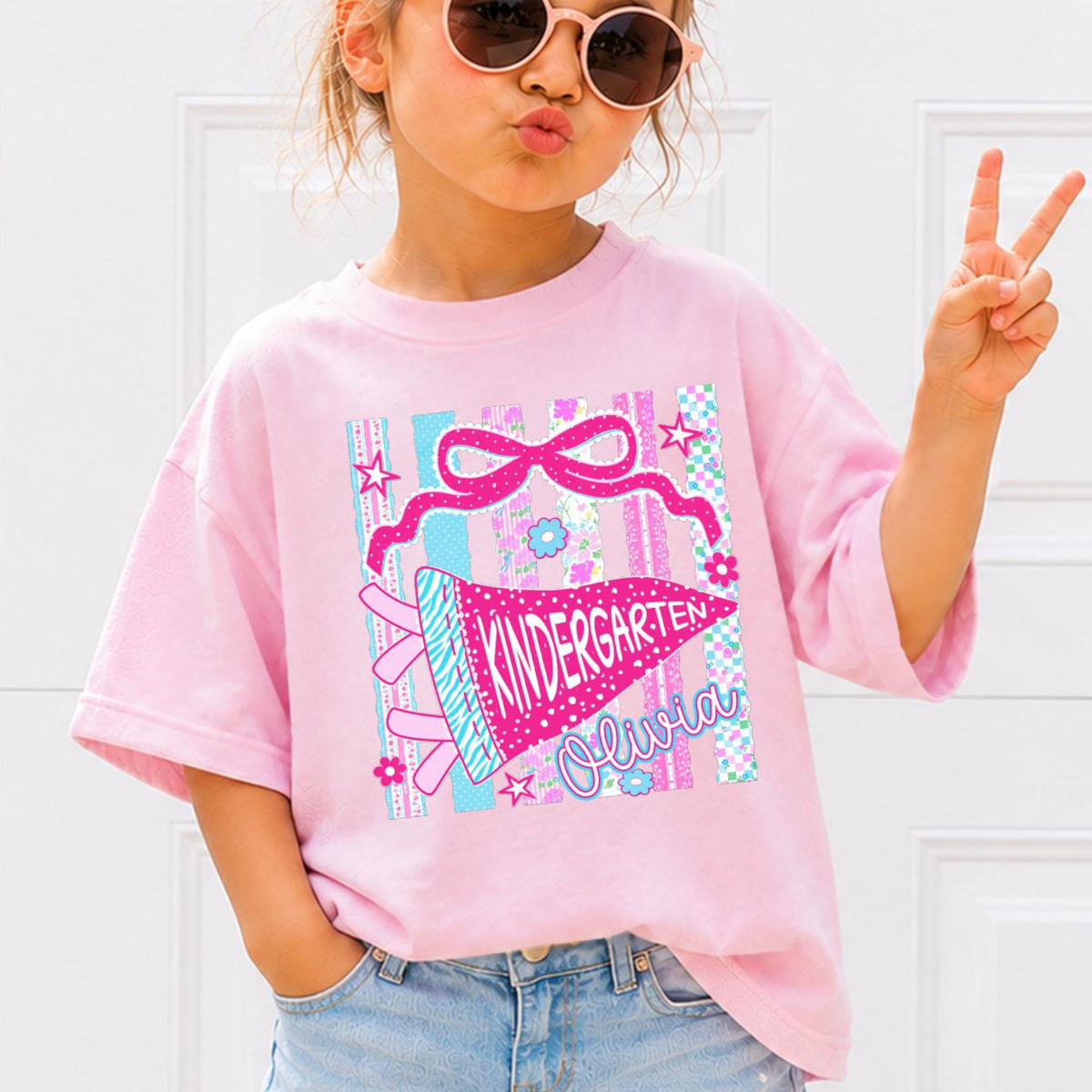 Custom Girl Name Shirt, Preppy Coquette Bow Shirt, First Day of School Gift, Preschool Kindergarten T-Shirt, Back To School Toddler Tee 08b152e5-2e4e-4f23-88dc-7682a7ba0e32-1.png