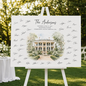 Custom Venue Watercolor Wedding Sign Illustration - Personalized Poster - Wedding Gift 08c5d7f6-7404-4e65-80f8-d60c56b7f1c2-banner-1.png