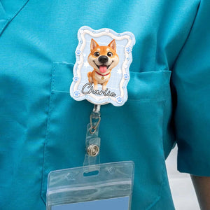 Pet Portrait From Photo - Personalized Acrylic Badge Reel - Gift For Per Lovers 08c6025c-edf0-4603-871e-b883f404fcc4-3.webp