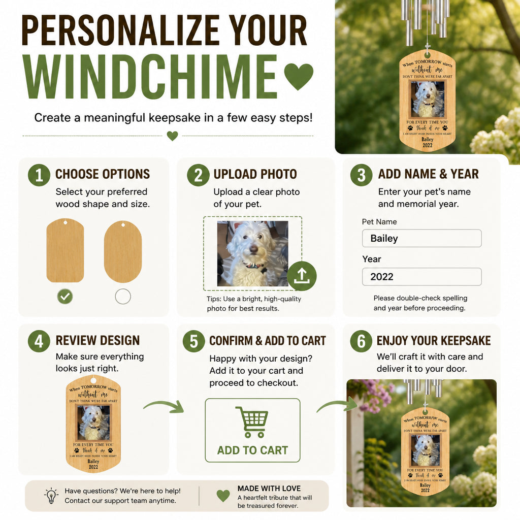 Pet Memorial Wind Chime – When Tomorrow Starts Without Me – Photo, Name & Year - Personalized Windchime 08ca59dc-4eef-4348-a364-dab38b811175.jpg