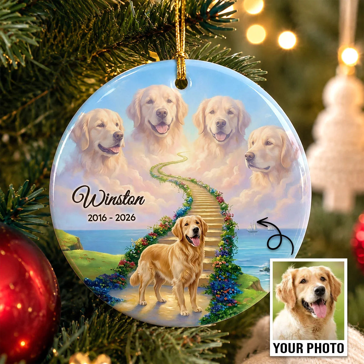Personalized Dog Memorial Ornament, Custom Golden Retriever Loss Gift, Rainbow Bridge Dog Remembrance Gift, Pet Bereavement Keepsake, Pass Away Dog Ceramic Ornament 08d75a13-2913-4e2d-838a-0169a2afac50-iYfYnhUHC3__pod220260813736_web-1.webp