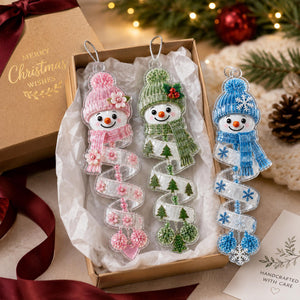 Christmas Snowman Acrylic Ornament, Cute Spiral Christmas Ornament, Acrylic Holiday Keepsake, Christmas Tree Hanging Decor, Christmas Gift 08de1218-f02e-4191-9280-a0cf6917957a-4.jpg