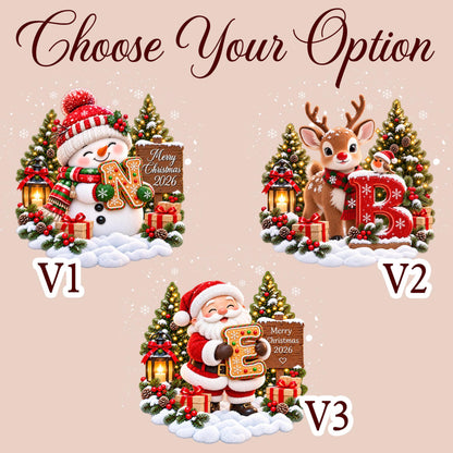 Personalized Kid Name Ornament, Letter Gingerbread with Snowman Keepsake 08e18753-33d7-4bfa-8c02-4798d7fb82e3-style.jpg