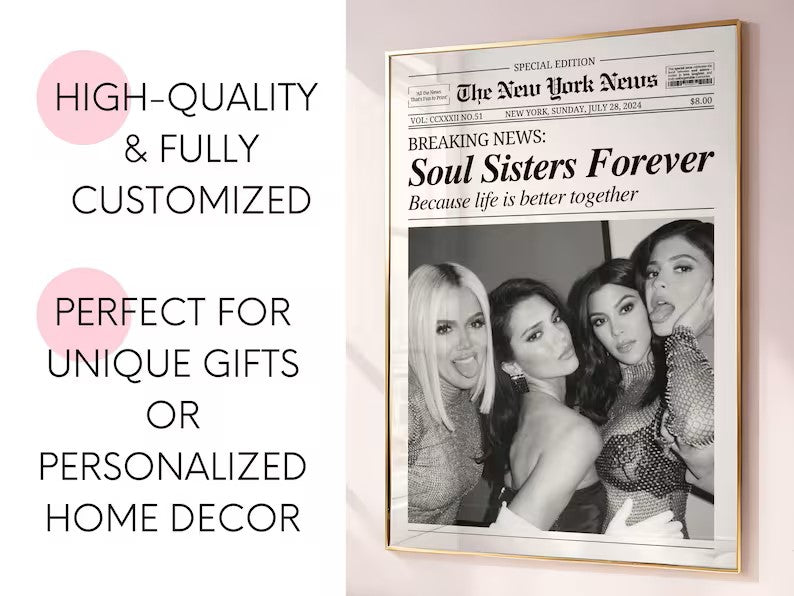 CUSTOM Newspaper Print, Personalized Best Friends Poster, Retro Bestie Birthday Gift, BFF Poster, Friendship Gift 08e196e7-7d1b-41be-9494-3a2975cfcb8a-fghfgfgfgf.jpg