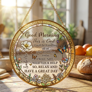 Relax And have A Great Day - Personalized Suncatcher Stained Glass - Christian Gift