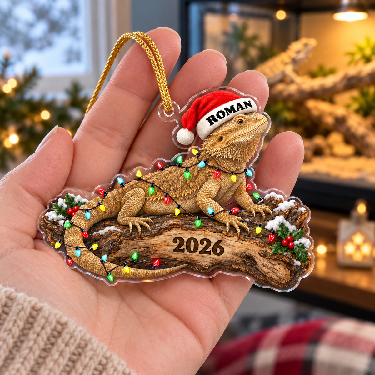 Personalized Bearded Dragon Christmas Ornament – Custom Name & Year, Santa Hat Lizard Keepsake, Christmas Gift for Reptile Lovers 0904317b-c405-4359-9867-b4da130e9c96-Handheld-Bearded-Dragon-Christmas-Keepsake-4.png