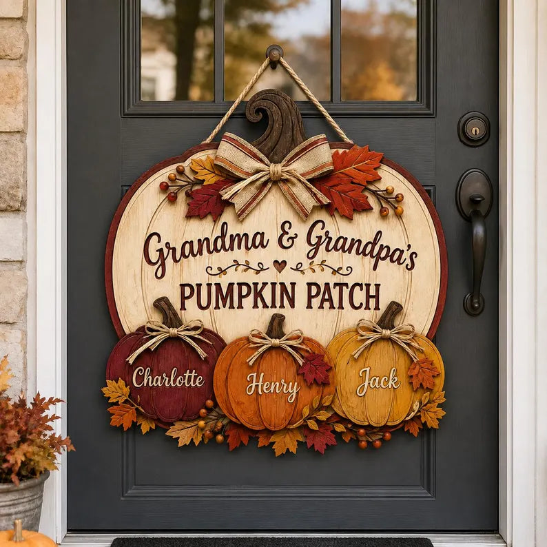 Personalized Pumpkin Patch Sign, Grandma & Grandpa Gift from Grandkids, Rustic Fall Family Decor, Custom Name Keepsake 090d7b79-c105-4821-b0ee-6d7e562820af--7-.webp