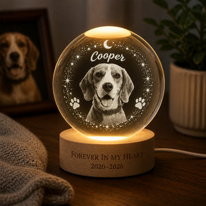 Pet Memorial Crystal Ball LED Light – Forever in My Heart (Photo + Name + Years) - Personalized Crystal Ball LED Night Light 090f66b3-af74-439c-966d-b09f3483f0cf.jpg