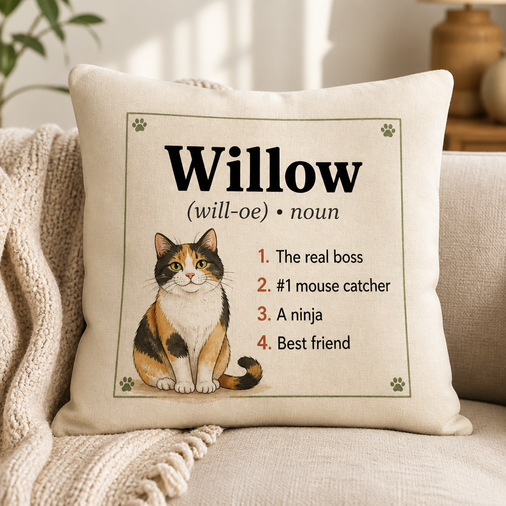 Personalized Cat Name Dictionary Pillow - Personalized Pillow 091e03d2-88c9-4075-8d2a-0a52d4cafa6b.png