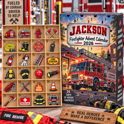 Personalized Firefighter Advent Calendar 2026, Custom Firefighter Blind Box, 24 Day Christmas Countdown with Firefighter Ornament Set 09283ab8-e86f-4c64-b39a-e92aac4443cb-il_fullxfull.8564803338_q83p.jpg