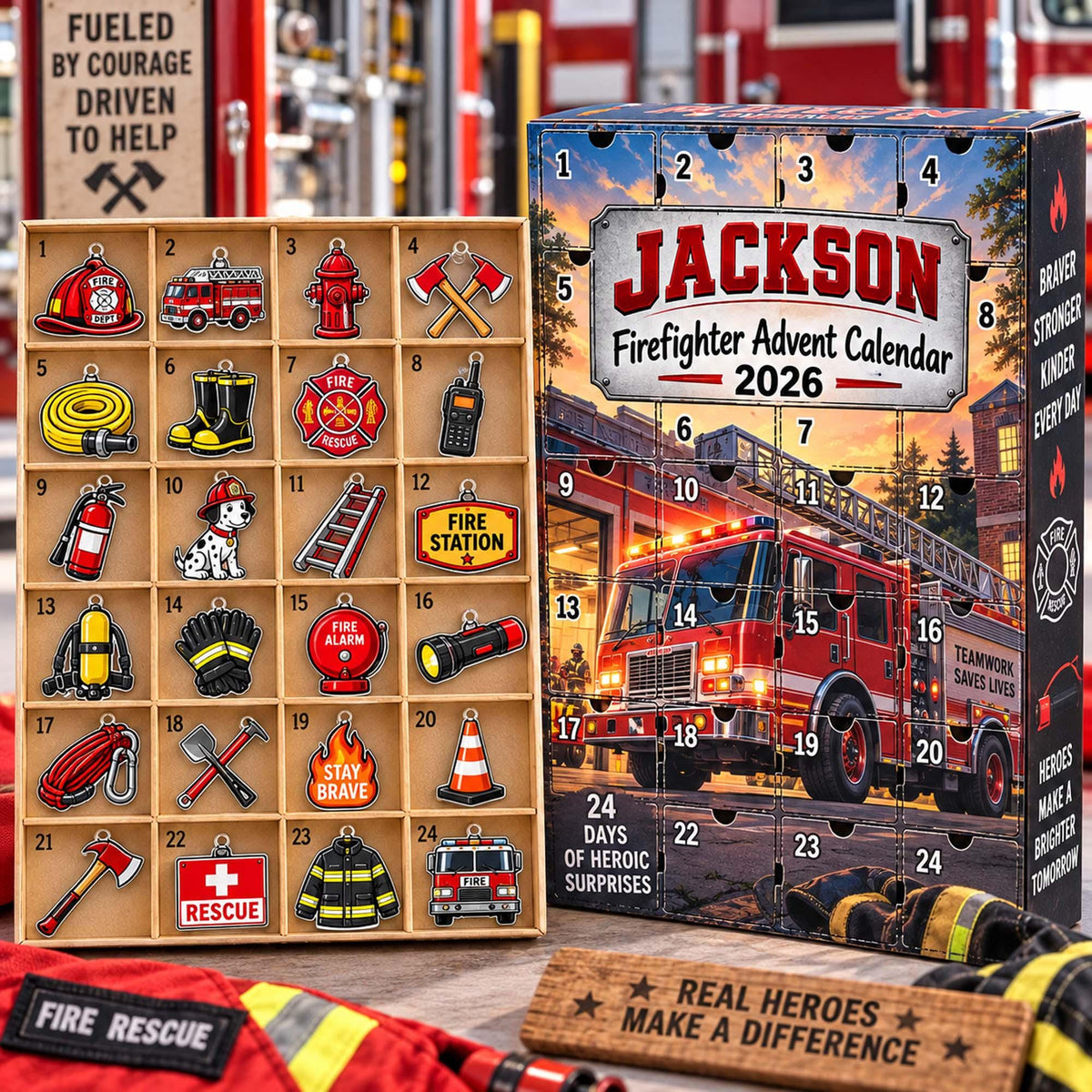 Personalized Firefighter Advent Calendar 2026, Custom Firefighter Blind Box, 24 Day Christmas Countdown with Firefighter Ornament Set 09283ab8-e86f-4c64-b39a-e92aac4443cb-il_fullxfull.8564803338_q83p.jpg