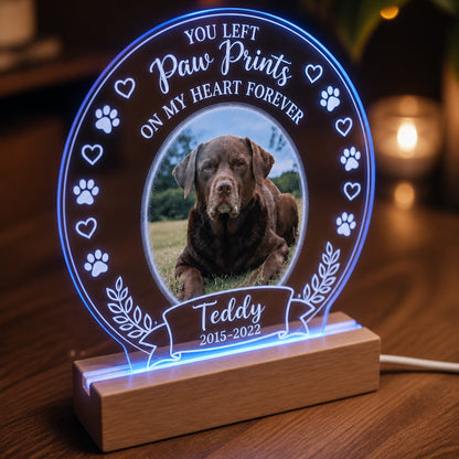 Pet Memorial LED Night Light — You Left Paw Prints — Photo, Name & Dates - Personalized 3D LED Light Wooden Base 0967cd30-6dff-40d8-8cfe-fd54653f1ccf.jpg