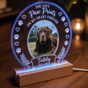 Pet Memorial LED Night Light — You Left Paw Prints — Photo, Name & Dates - Personalized 3D LED Light Wooden Base 0967cd30-6dff-40d8-8cfe-fd54653f1ccf.jpg