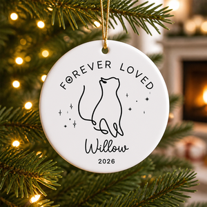Forever Loved Cat Memorial Ornament — Personalized Name & Year - Personalized Ornament 096a297d-6c27-43cc-b6bd-f89ac3b940d7.png