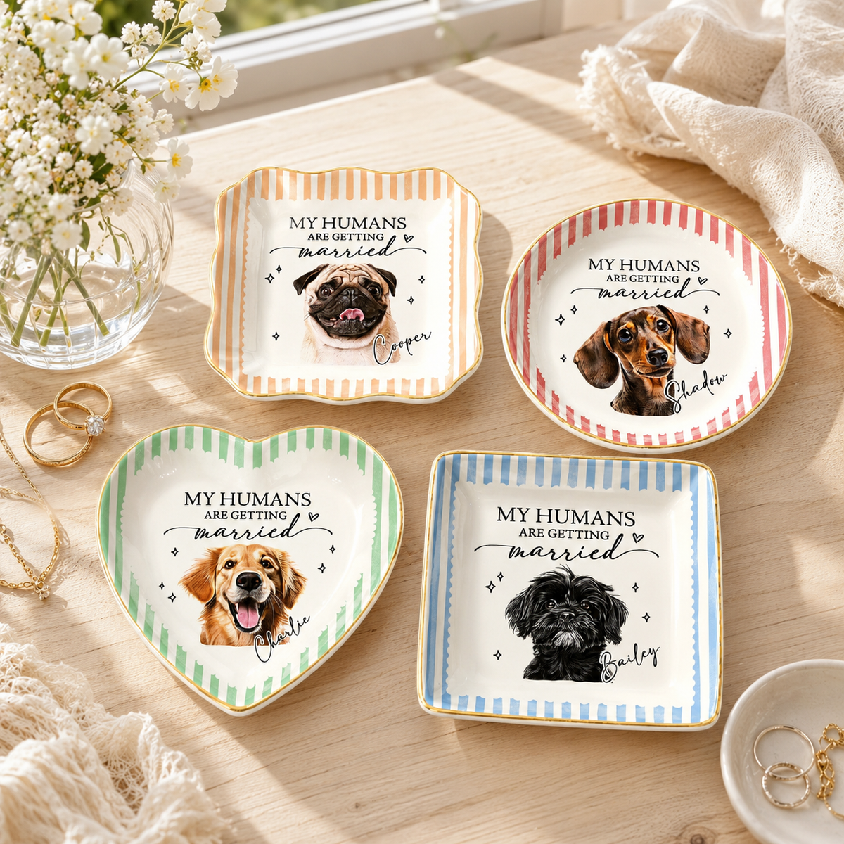 Custom Pet Portrait Engagement Ring Dish, My Humans Are Getting Married, Stripe Jewelry Trinket Dish Gift For Bride Fiance, Pet Engaged Gift 096efe82-db8a-4e81-9e56-8cff67197e11-banner-3.png