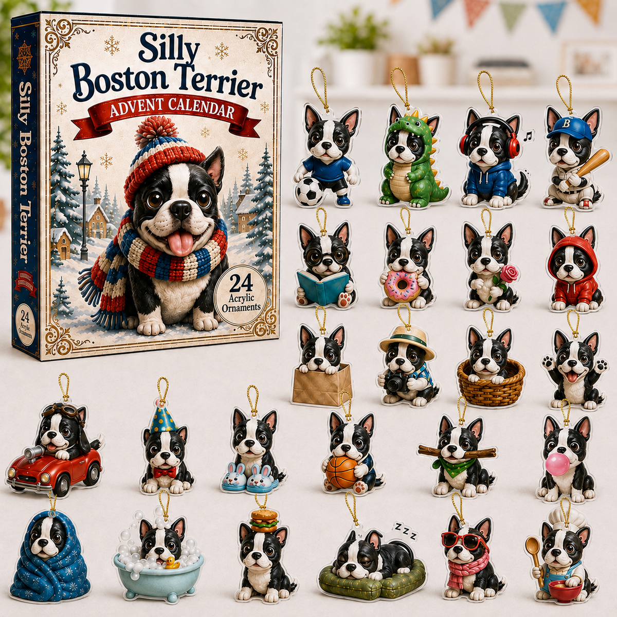 Silly Boston Terrier Advent Calendar 2026 - 24-Day Festive Countdown, Acrylic Charms Blind Box - Gift For Boston Terrier Lovers 09818c4c-343e-41a6-8141-7953bca632aa-box-charms.png