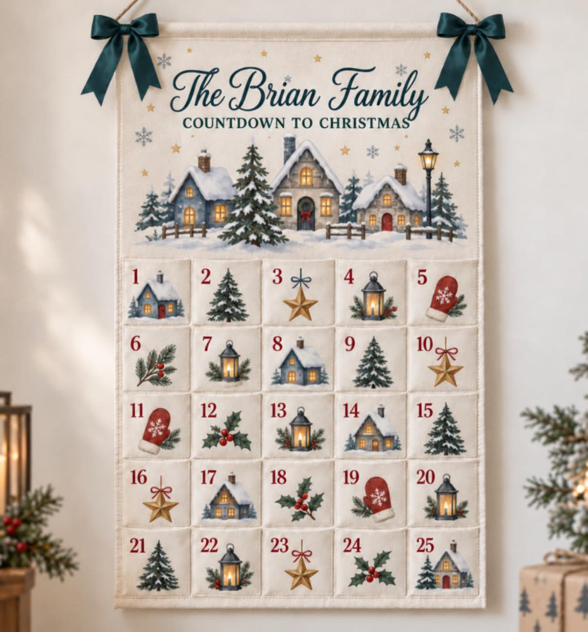 Personalized Christmas Advent Calendar, Winter Village Canvas Wall Hanging with 25 Pockets, Reusable Family Name Countdown and Holiday Decor 0994ac7d-1d39-4d3f-b22c-6e865cf4cc9c-il_1588xN.8553394360_jbis.jpg
