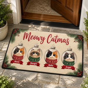 Meowy Catmas Custom Pet Photo Doormat - Personalized Doormat 0994e5be-d2f1-43fc-8b2a-3ac309b6b95f.png