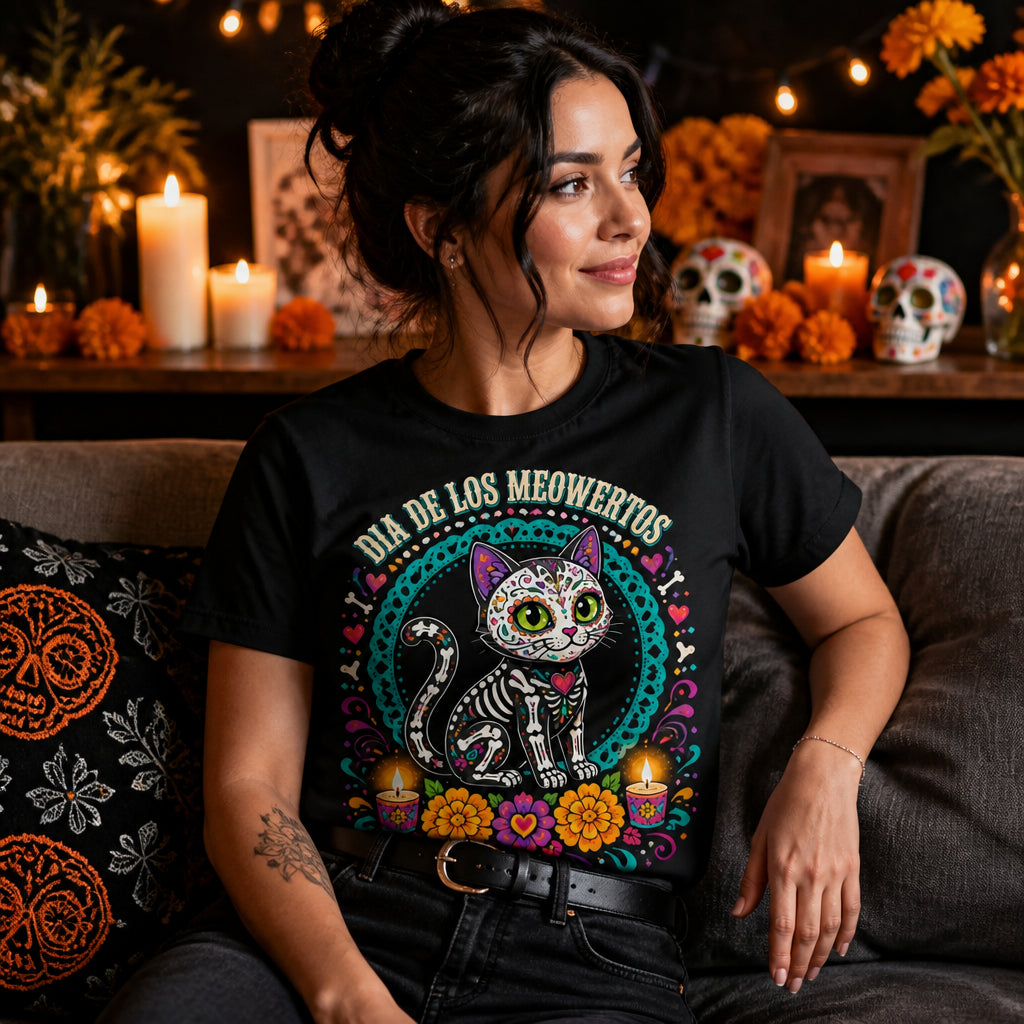 Dia De Los Meowertos Calavera Cat Tee - T-shirt 0998d7a8-f627-4681-bb70-7375accaf36d.jpg