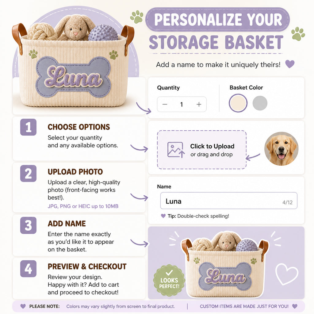 Personalized Dog Toy Storage Bag – Faux Chenille Name - Personalized Storage Bag 09998632-89bc-4aeb-aa9f-1fe632db89c0.jpg