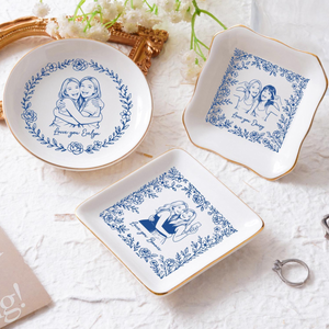 Personalized Bestie Photo Jewelry Dish, Toile De Jouy Jewelry Dish, Wedding Gift for Couple, Bridesmaid Gift 09db4f78-4acb-4d2d-aa17-d779c253033b-2.png