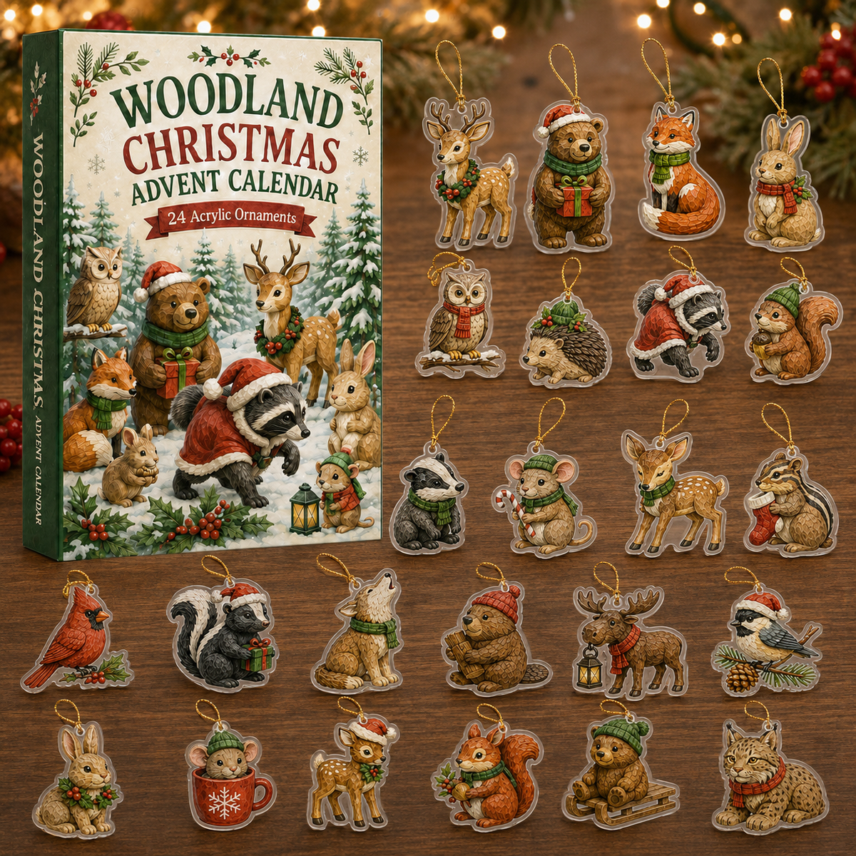 Woodland Merry Land Advent Calendar 2026 - 24-Day Festive Countdown, Acrylic Charms Blind Box - Gift For Woodland Lovers, Family Members 09ed55c8-73ca-43dd-b329-ad28d03d3d52-box-charms.png