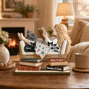 Just a Girl Who Loves Books & Cats - Personalized Wooden Plaque - Gift For Cat Lovers & Book Lovers 09fab699-d19a-48f8-832d-87061f14aa03-banner-3.png