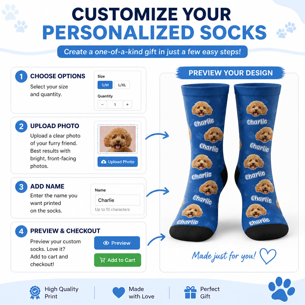 Custom Pet Face + Name Pattern Crew Socks - Personalized Socks - All over printed 09fefde3-10b3-4e99-adce-441d3b55c5e0.jpg