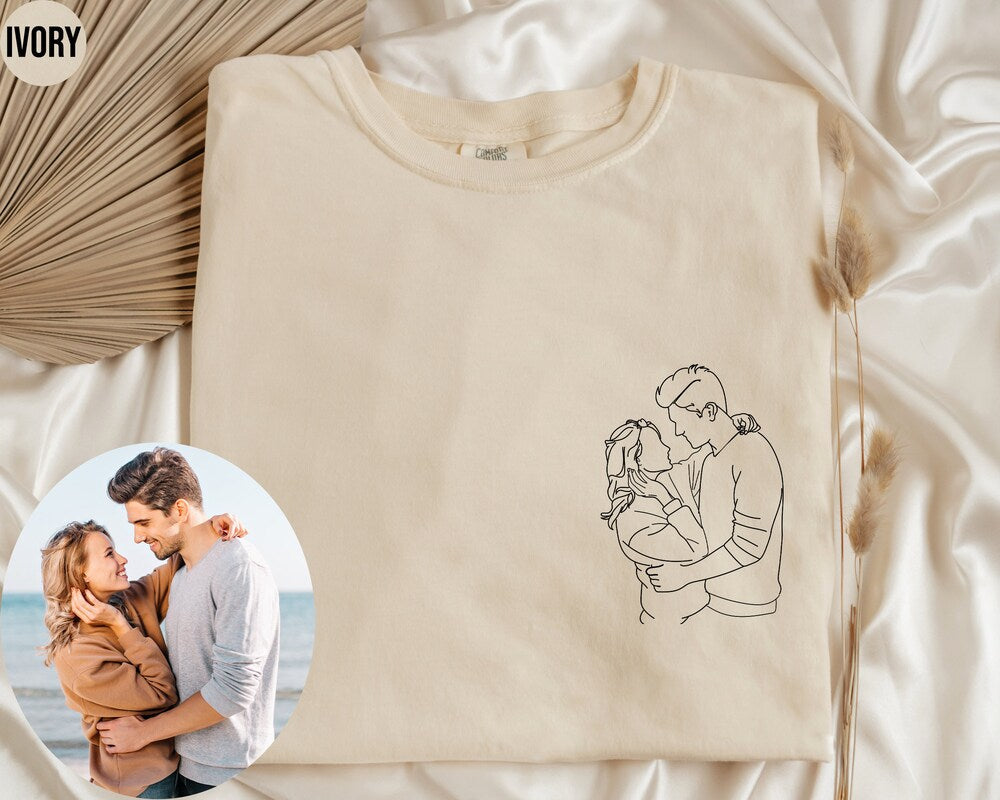 Custom Portrait Shirt, Comfort Colors Custom Portrait From Photo, Outline Photo Tshirt, Couple Line Art Crewneck, Bridal Portrait Tee 0_1cfab517-e538-45d7-9323-06fe2e8a62d9.jpg?v=1713152129