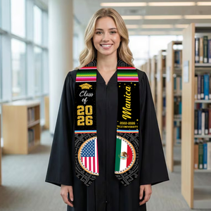 Custom Class of 2026 Mexican American Graduation Stole 0.png