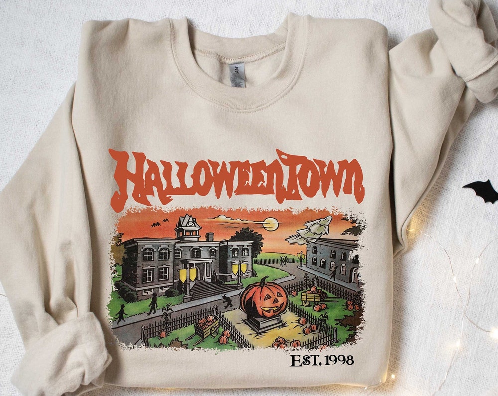 Halloweentown Est 1998 Sweatshirt, Halloweentown University, Retro Halloweentown Sweatshirt, Fall Sweatshirt, Vintage Halloween Sweatshirt 0.jpg
