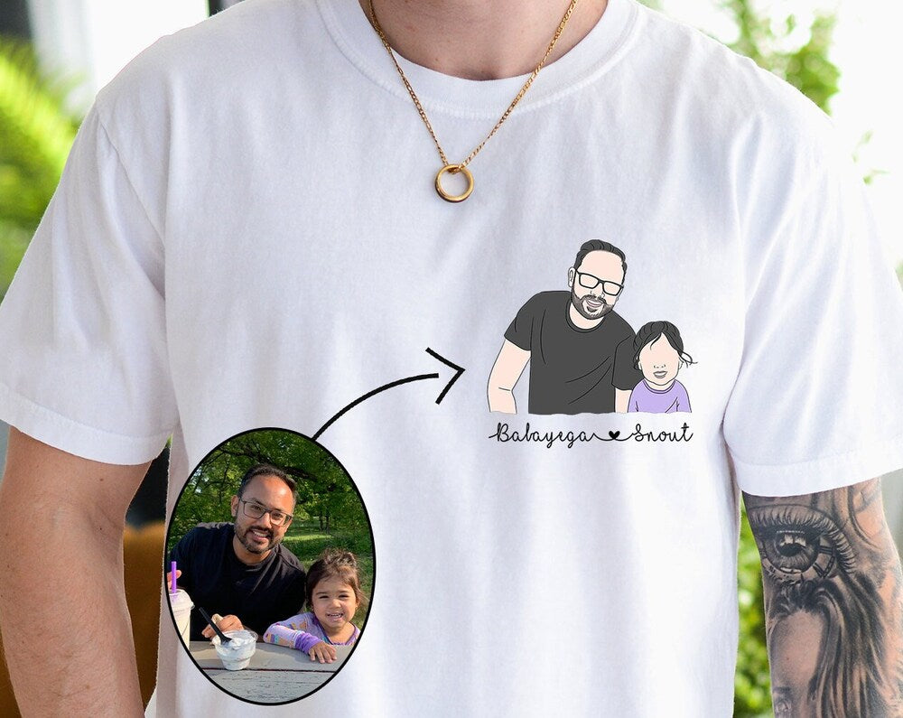 Custom Photo Shirt for Dad, Personalized Couples Portrait Outline Shirt, Dad Birthday Gifts, Gift for Husband, Dad Line Art Shirt For Men 0_3828a3e4-f1f6-43fe-b204-d4520cc74465.jpg?v=1688372373