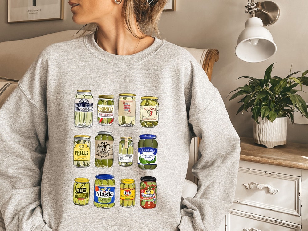 Vintage Canned Pickles Sweatshirt, Pickle Shirt, Pickle Crewneck Sweatshirt, Pickle Lovers Hoodie, Pickle Crewneck Sweatshirt, Canning Shirt 0.jpg