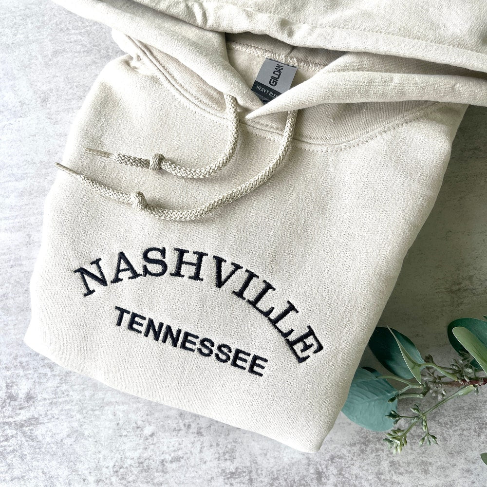 Embroidered Sweatshirt, Nashville Tennessee Sweatshirt, Tennessee
