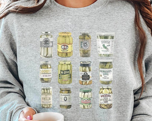 Vintage Canned Pickles Sweatshirt, Canning Season Sweatshirt, Pickle Lovers Sweater, Homemade Pickles Sweater,pickle Jar Crewneck Sweatshirt 0.jpg
