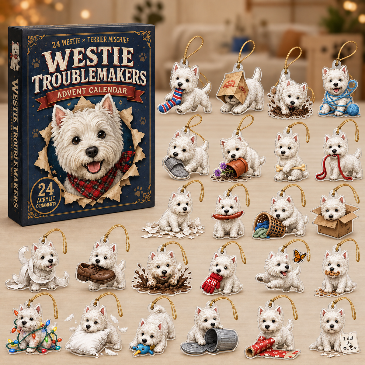 Westie Troublemakers Advent Calendar 2026 - 24-Day Festive Countdown, Acrylic Charms Blind Box - Gift For West Highland Terrier Lovers 0a0e5edd-b45e-41a1-9bf7-30fb2faaf75a-westie-box-charms.png