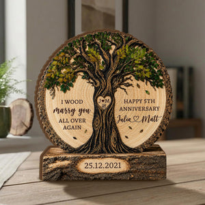 Personalized Couple Tree Wooden Block, Wood Anniversary Gift For Couples, Wedding Gift for Wife Husband,Family Keepsake,5th Anniversary Gift 0a1059f4-91c2-43b2-8408-d44224b08cb1-2.jpg