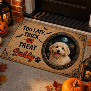 Too Late, Trick or Treat — Pet Photo Halloween Doormat - Personalized Doormat 0a10c6f4-2309-434c-be16-f4370ac450b3.jpg