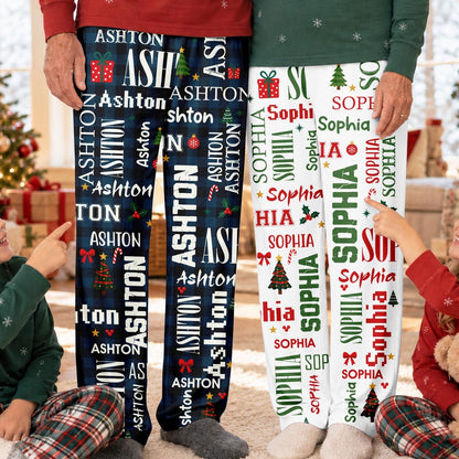 Personalized Christmas Pajama Pants, Custom Name Lounge Pants, Matching Family Holiday Sweatpants 0a24f30f-e9b3-422d-aa41-5142fc9b99d9-4.jpg
