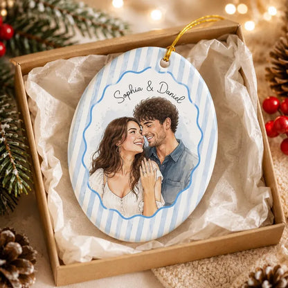 Personalized Watercolor Portrait Ceramic Ornament, Custom Couple Photo Ornament, Engagement Gift, Wedding Keepsake, Anniversary Gift 0a397134-ca1d-4b16-b7ab-9a618a46b164-ggggggggggg-6-.webp