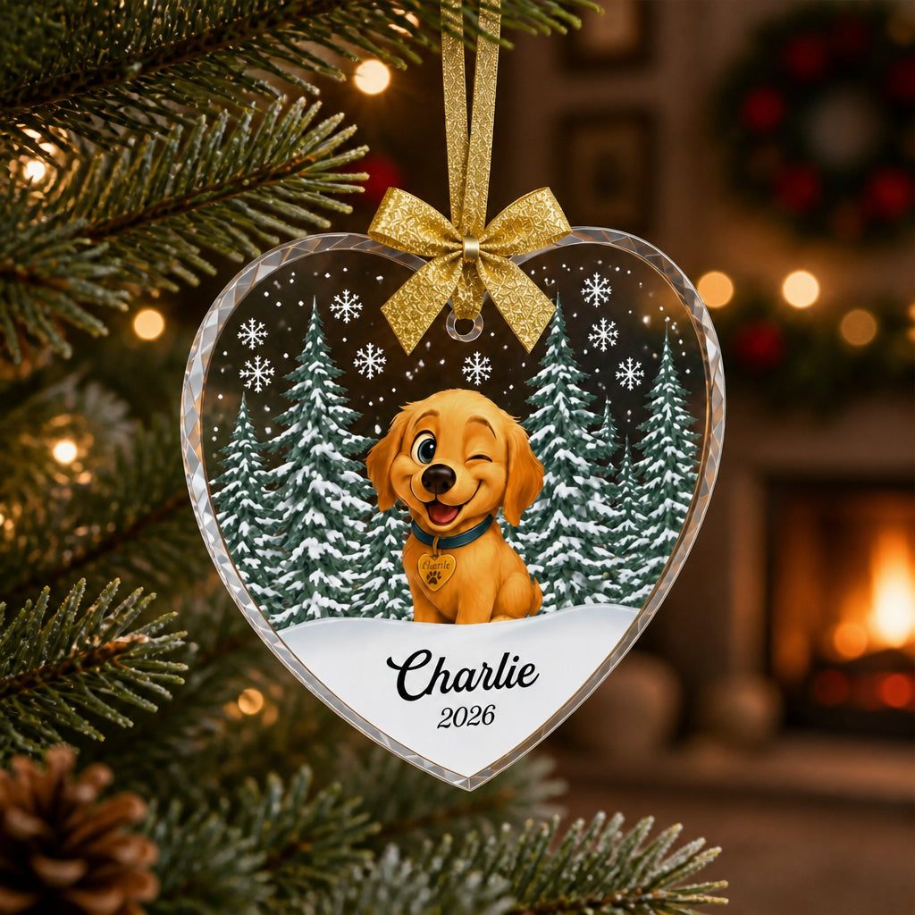 Personalized Dog Name & Year Transparent Acrylic Ornament – Holiday Wreath - Personalized Transparent Acrylic Ornament 0a4855c3-ce59-4bbf-9115-2d739f8130fb.jpg